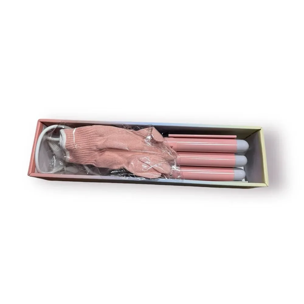 INH Hair Waver Iron - 3 Barrel Curling Iron Ceramic Hot Curling Wand Tool‎